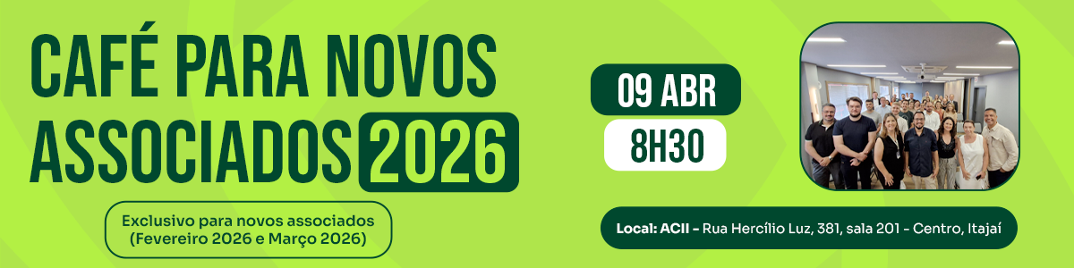 CAFÉ PARA NOVOS ASSOCIADOS - 09/04/2026