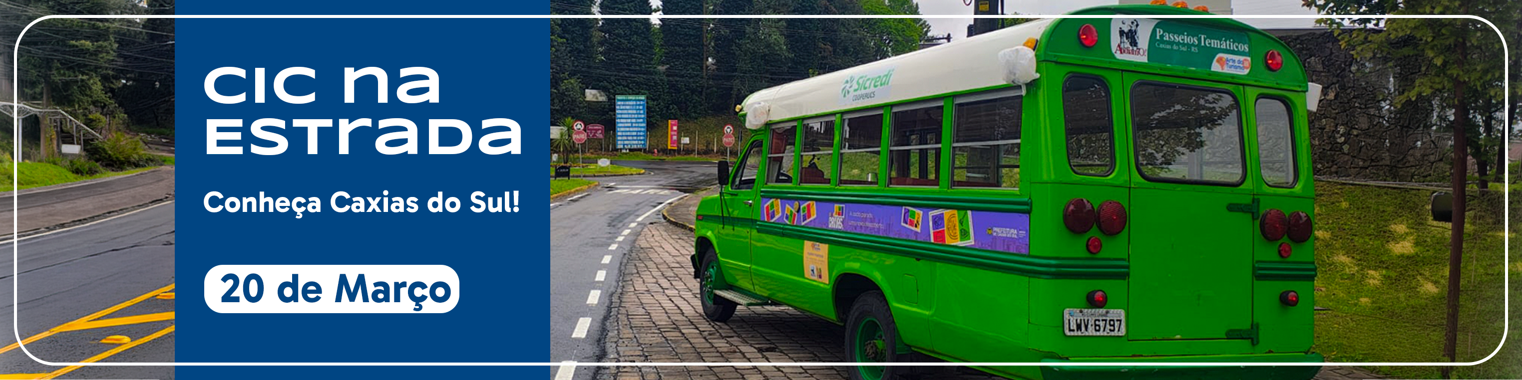 CIC na Estrada - Conheça Caxias do Sul! Visitas guiadas em um passeio com Andiamo, ônibus temático.