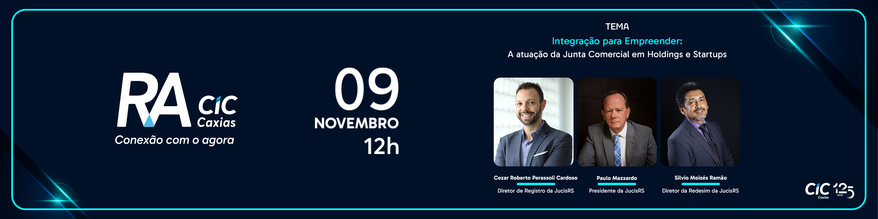 RA CIC Caxias com Paulo Mazzardo, Cezar Roberto Perassoli Cardoso e Silvio Moisés Ramão