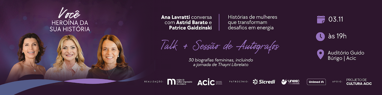 Palestra - Você Heroína da sua História